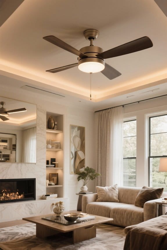 flush mount ceiling fans