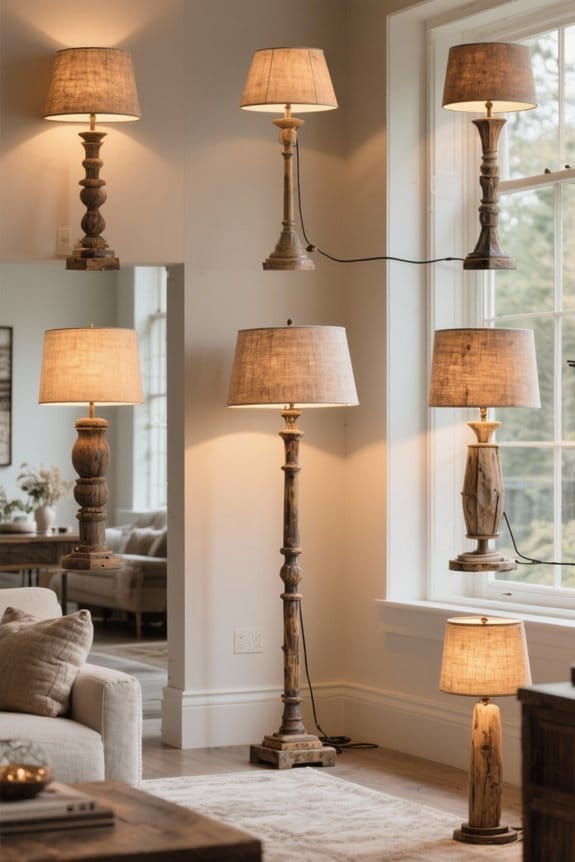 rustic floor lamps collection