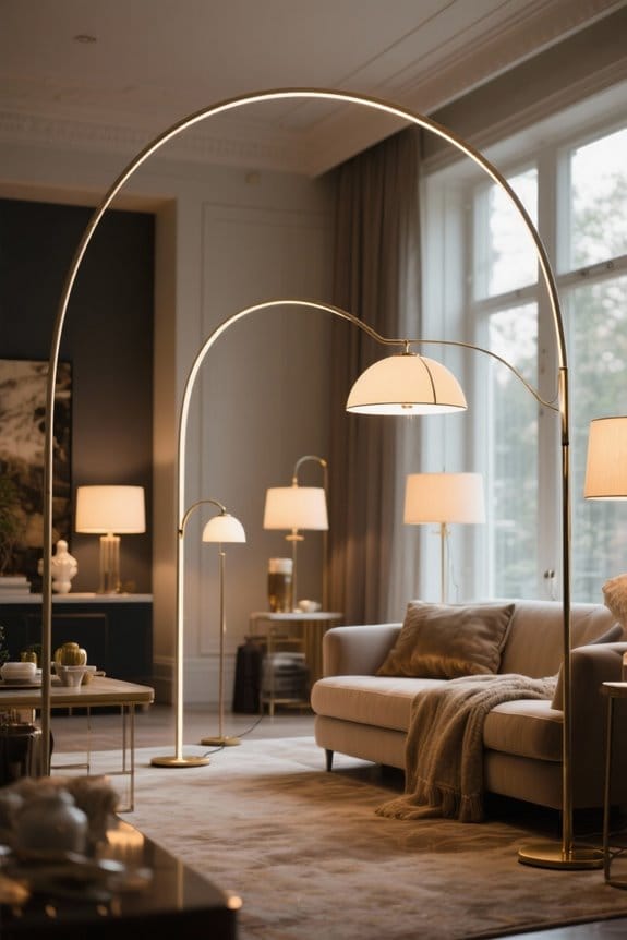 stylish functional arc floor lamps