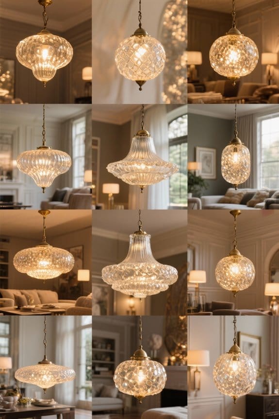 stylish seeded glass lighting